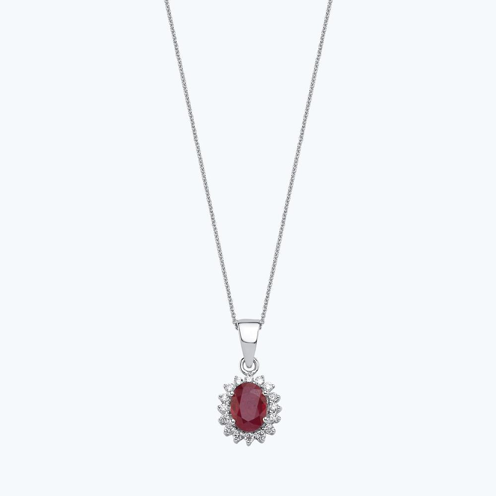 Ruby Diamond Necklace