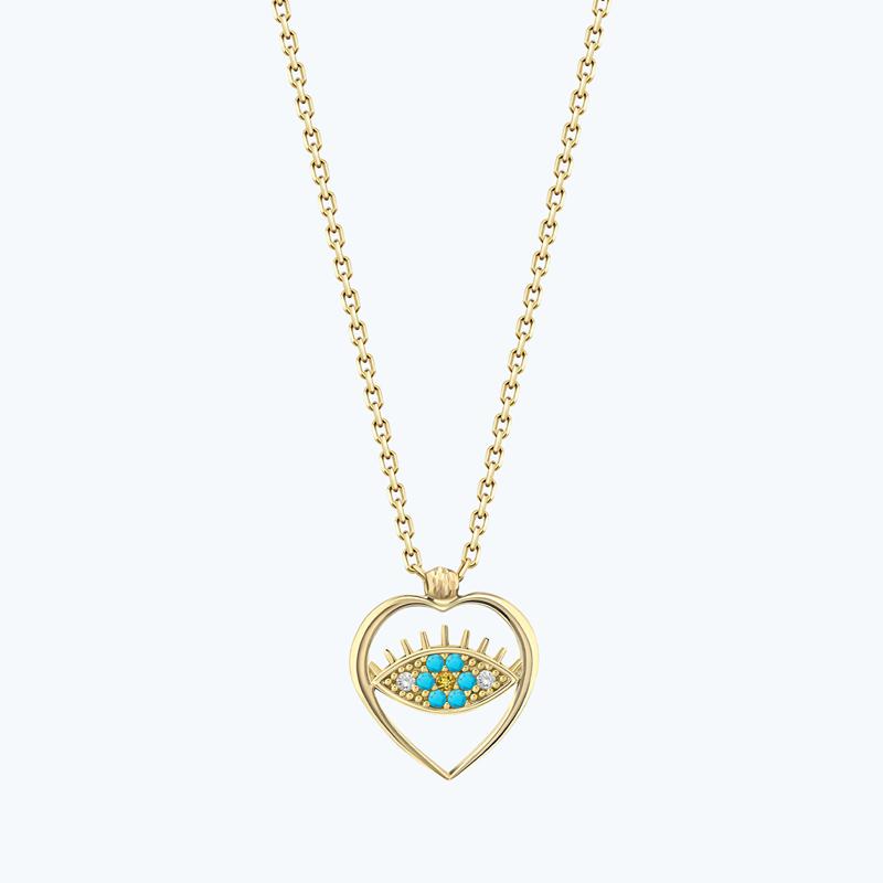 Besties Eye Gold Necklace