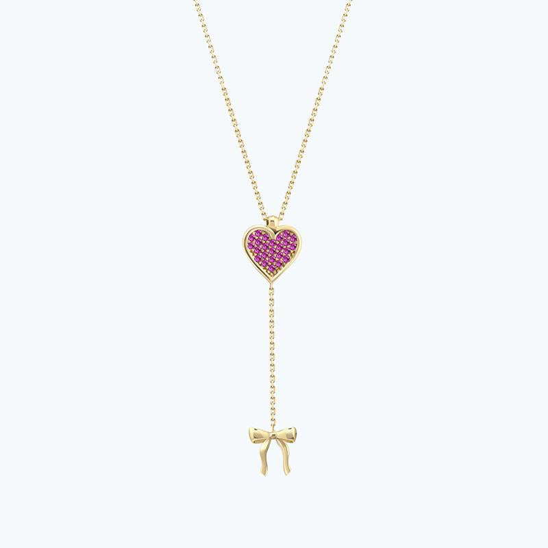 Besties Heart Gold Necklace