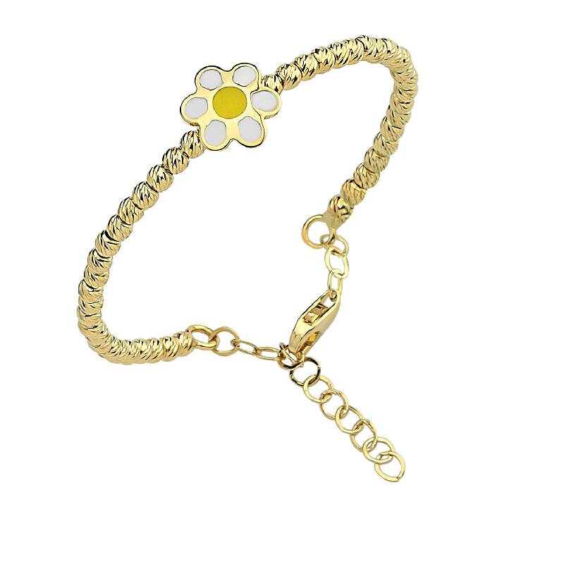 Kids Flower Gold Bangle