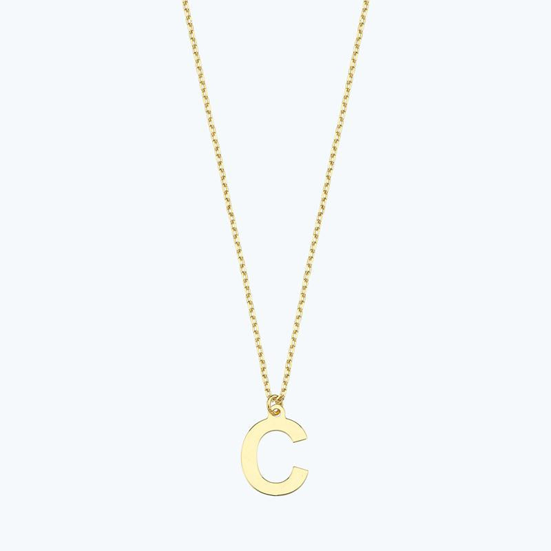 Letter C Gold Necklace