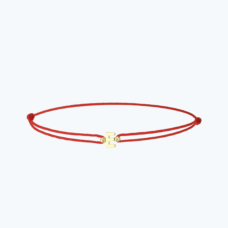 Letter E Cord Bracelet