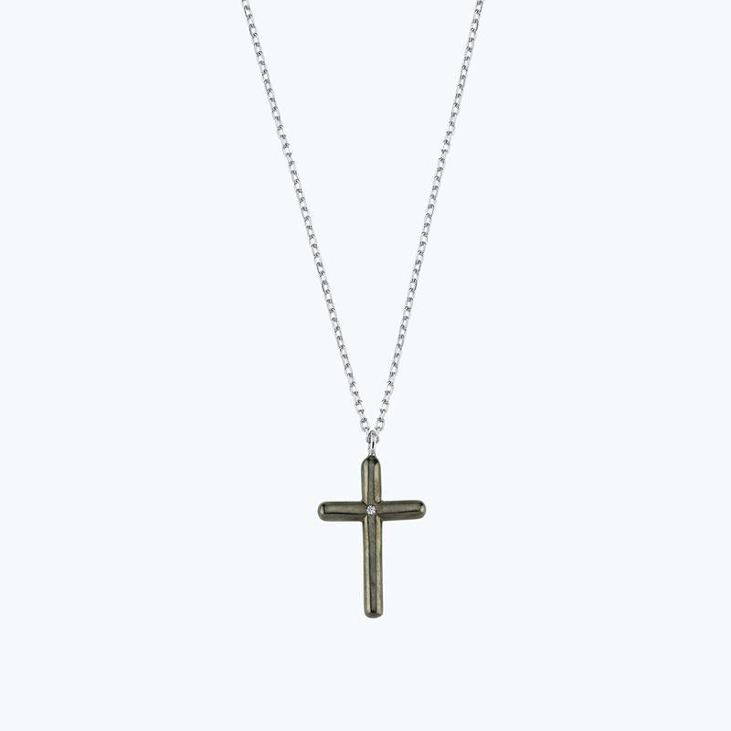 Kreuz Silber Diamantkette