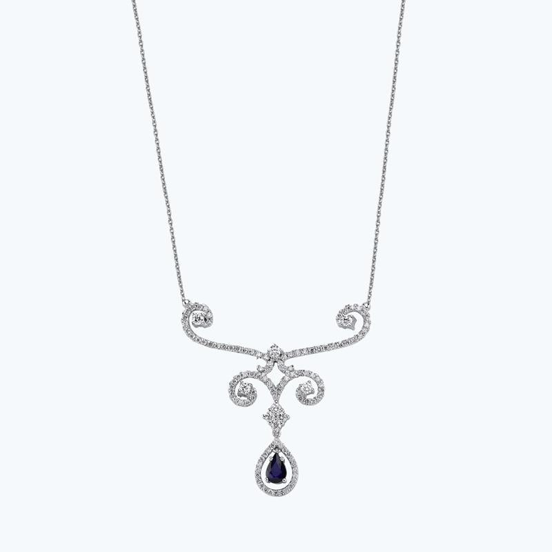 Sapphire Diamond Necklace