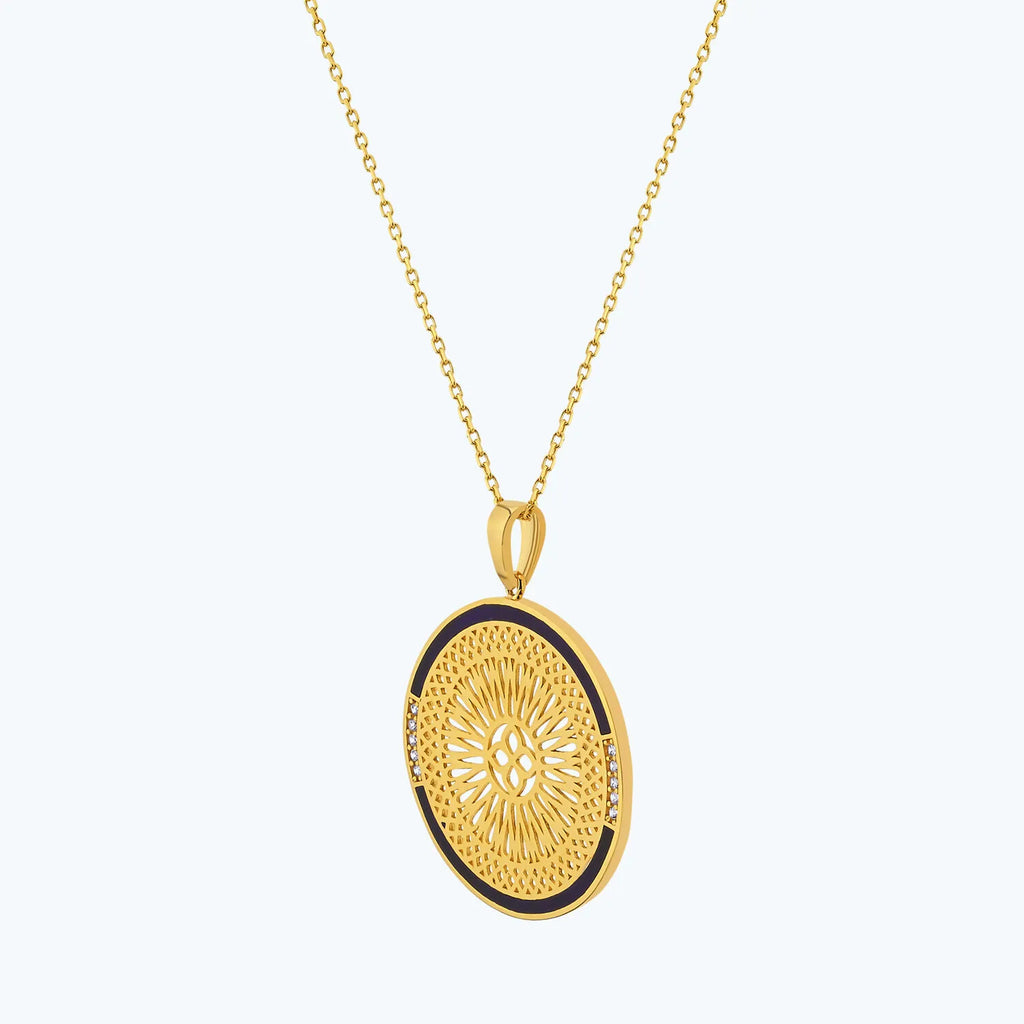 22Kt Altınbaş Mandala Goldkette