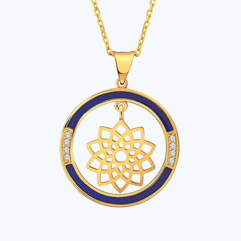 22Kt Altınbaş Mandala Goldkette