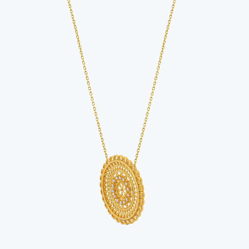 22Kt Altınbaş Mandala Goldkette