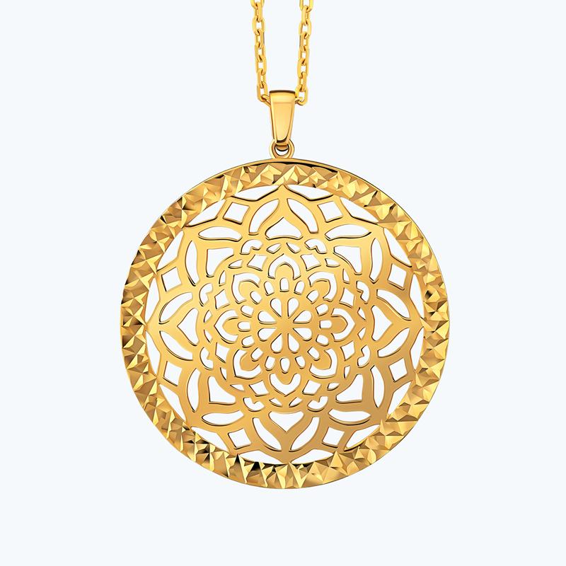 22Kt Altınbaş Mandala Goldkette