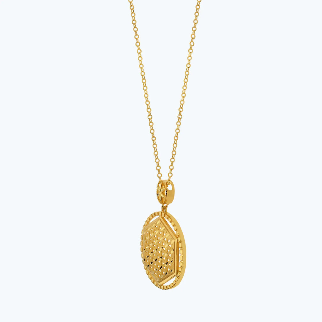 22K Flower of Life Gold Necklace