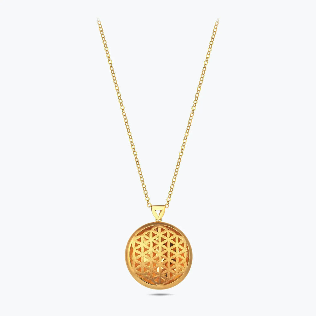 22K Flower of Life Gold Necklace