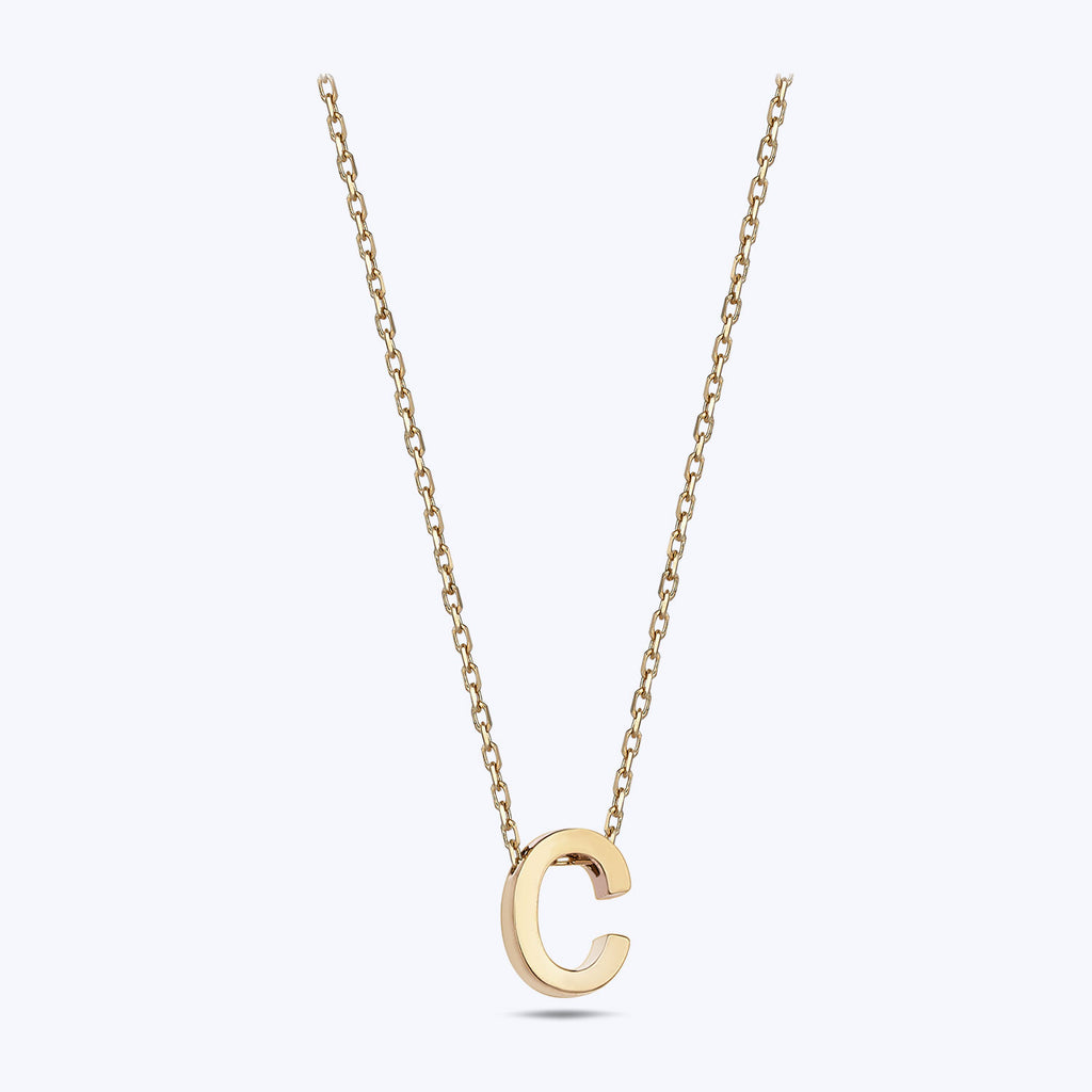 Letter C Gold Necklace