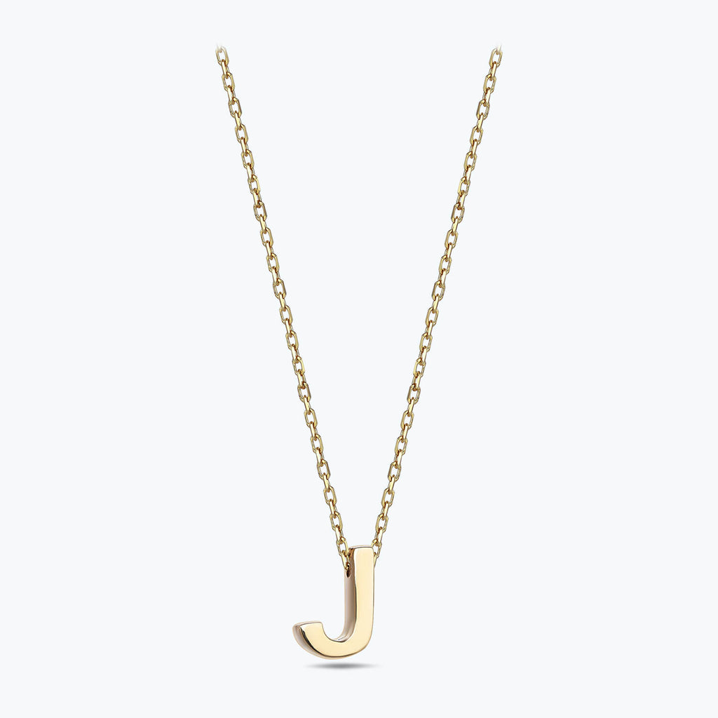 Letter J Gold Necklace