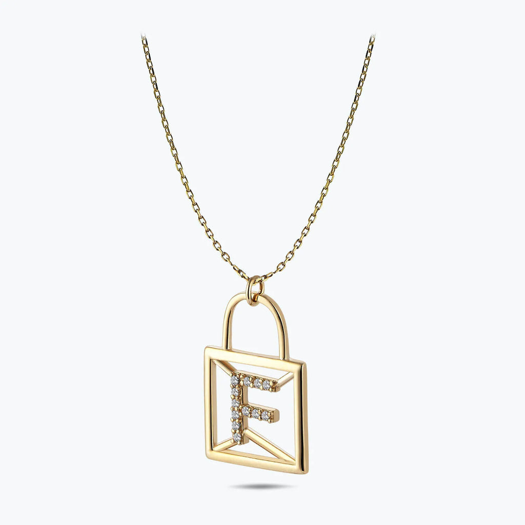 Buchstabe F Goldkette