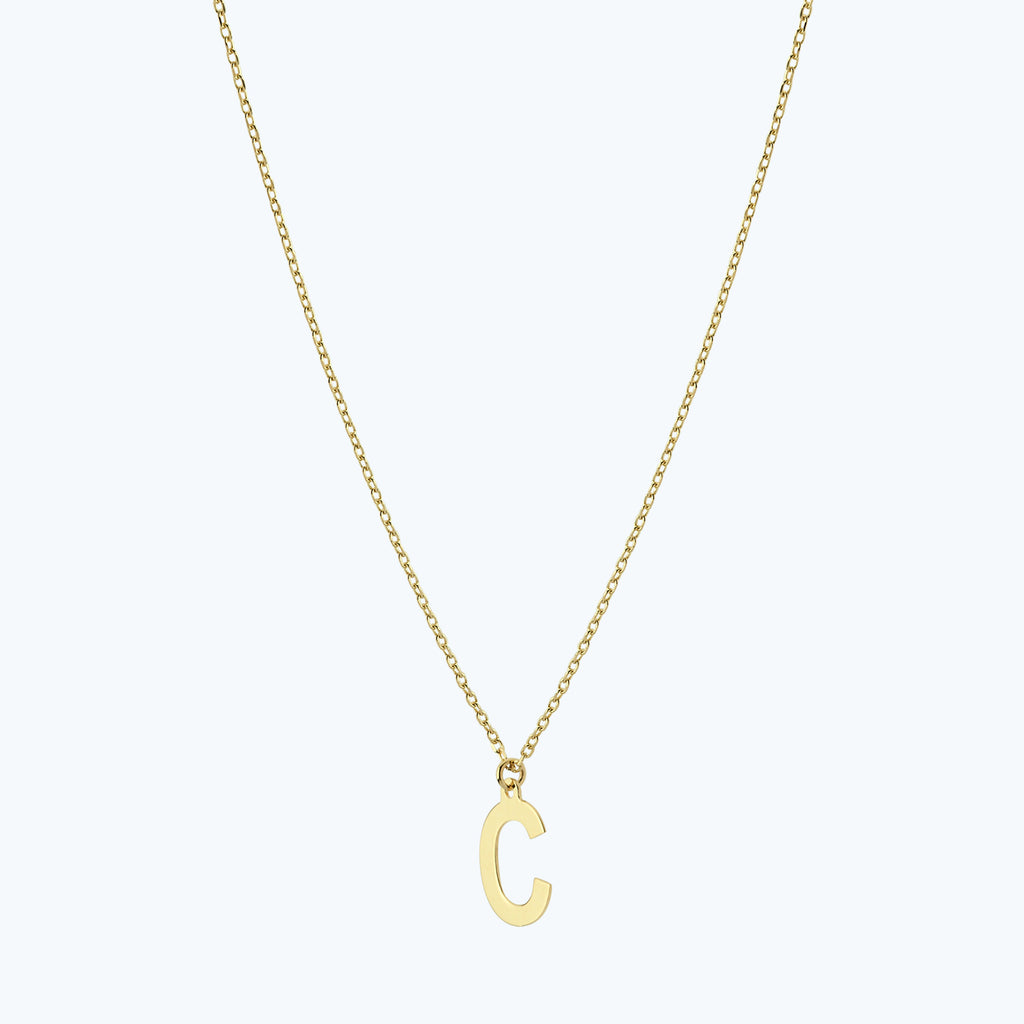 Letter C Gold Necklace