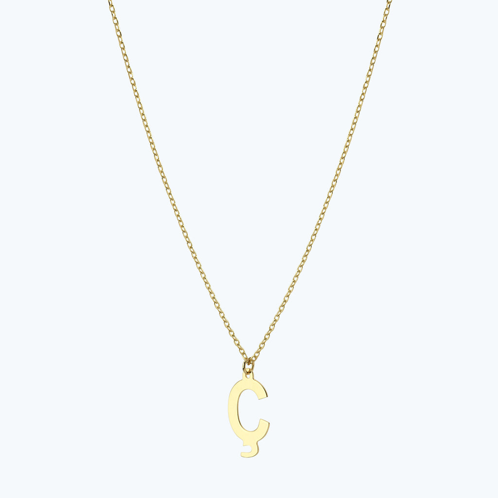 Letter Ç Gold Necklace