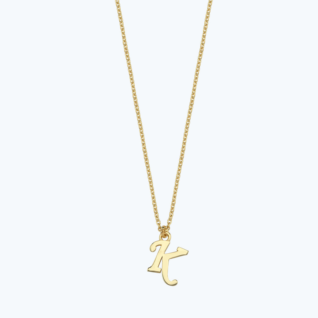 Letter K Gold Necklace