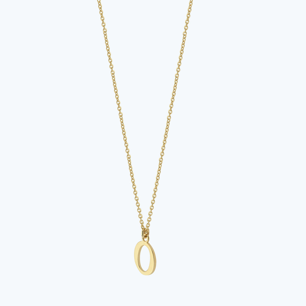 Letter O Gold Necklace