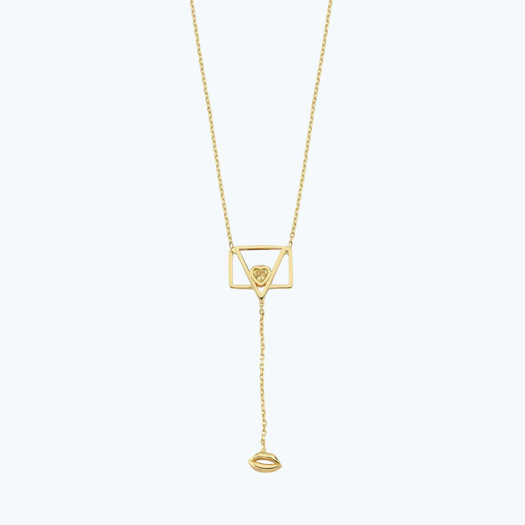 Besties Letter Gold Necklace