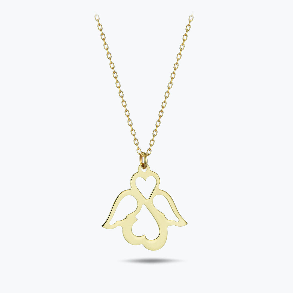 Wing Heart Gold Necklace