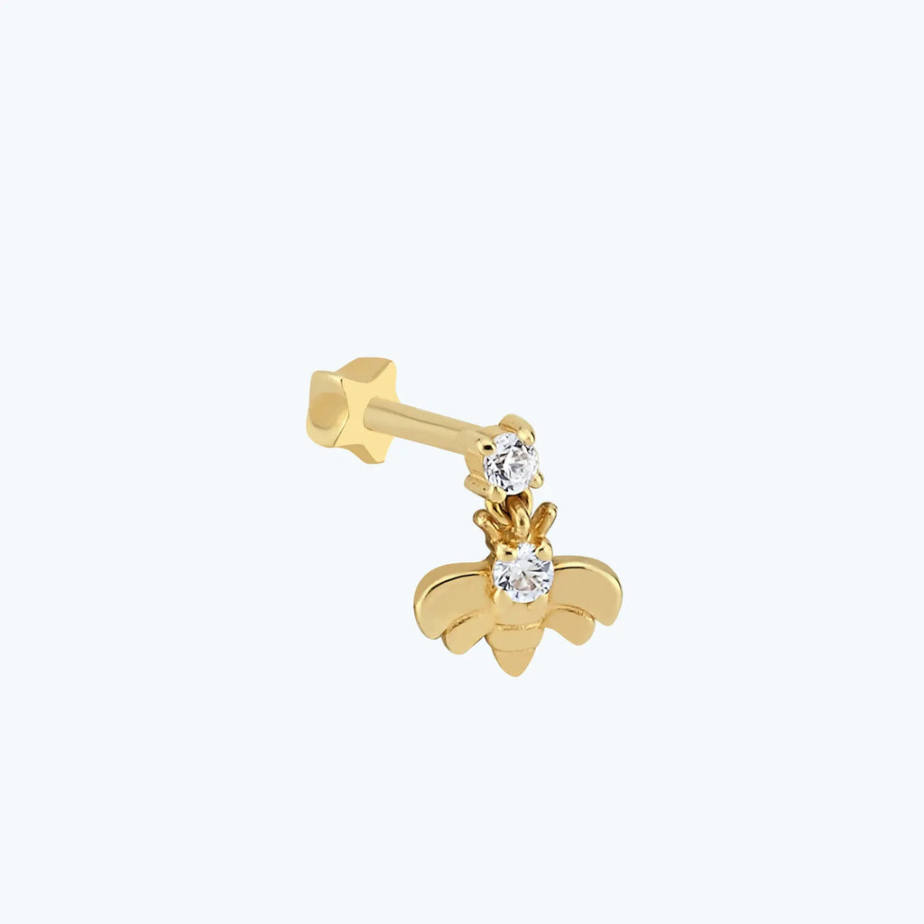 Gold Biene Tragus Piercing