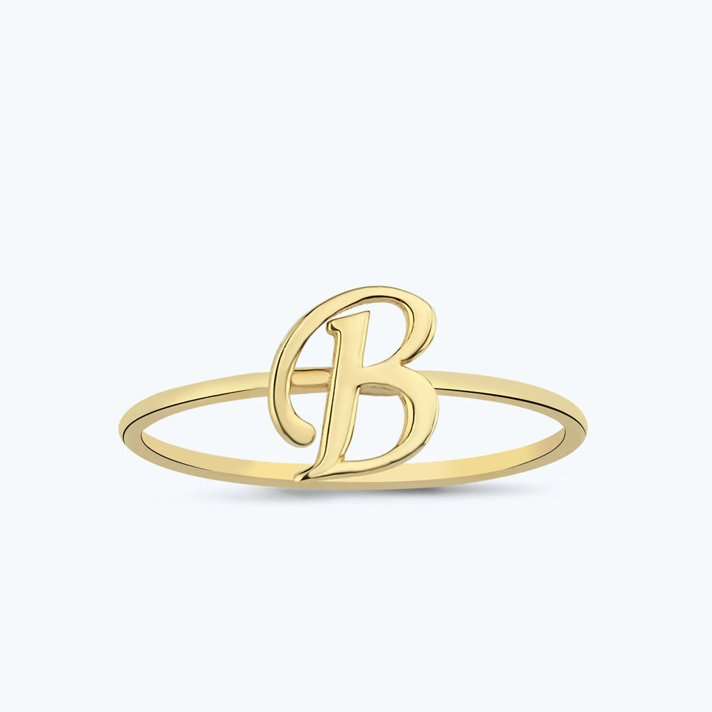 Bague Or Lettre B