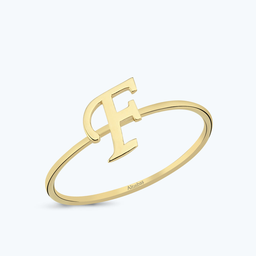 Bague Or Lettre F