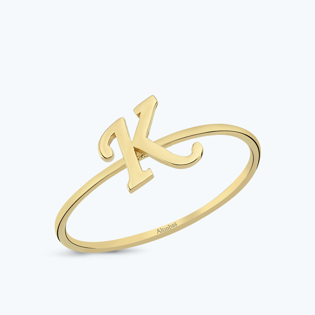 Bague Or Lettre K