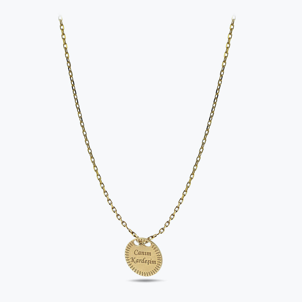 Altınbaş Life Canım Kardeşim Gold Necklace