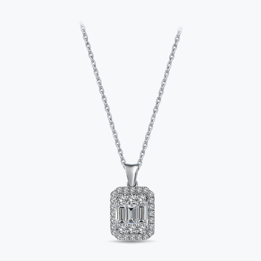 Collier Diamant Baguette