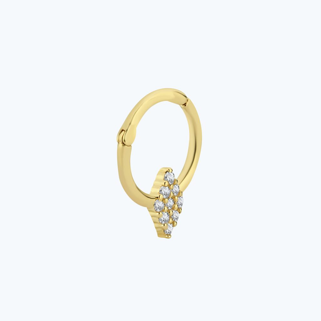 Gold Hoop Clicker Piercing