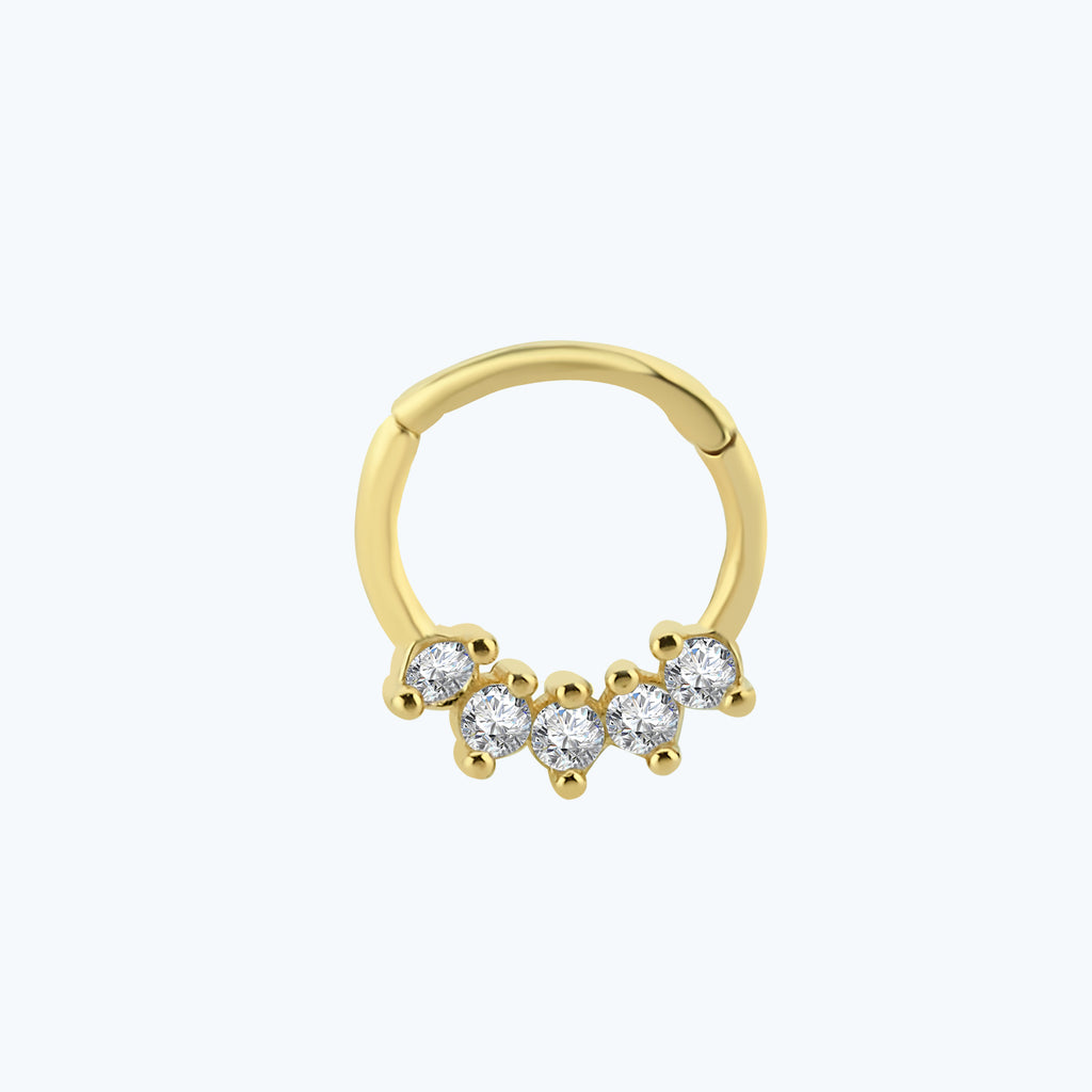 Gold Hoop Clicker Piercing