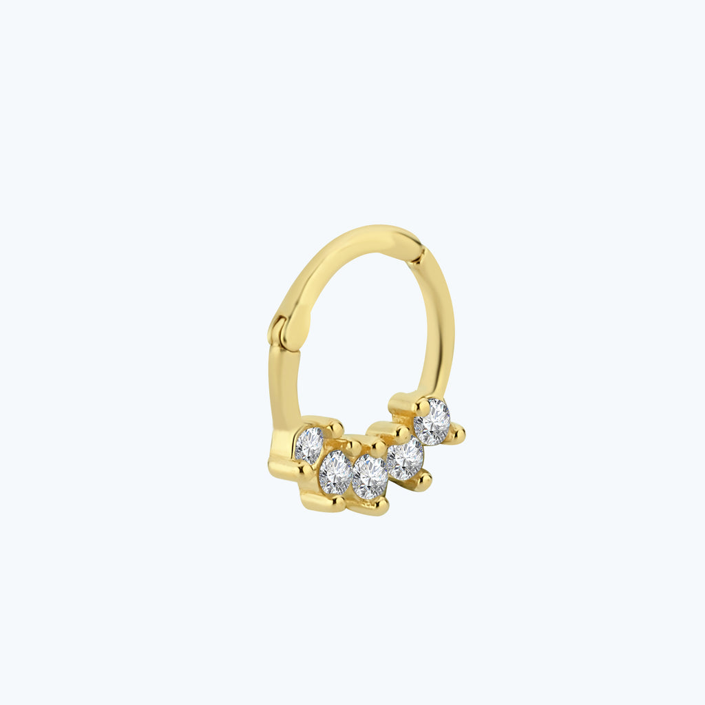 Gold Hoop Clicker Piercing