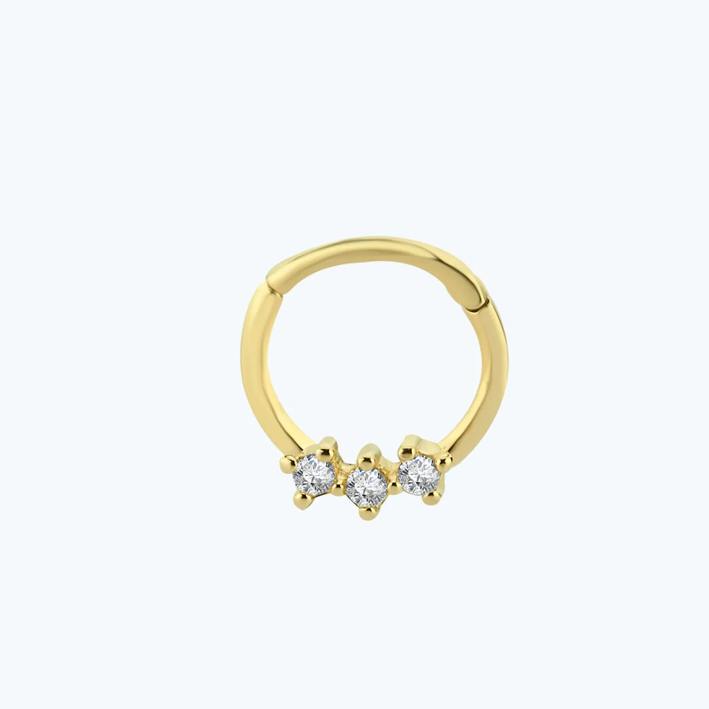 Gold Hoop Clicker Piercing