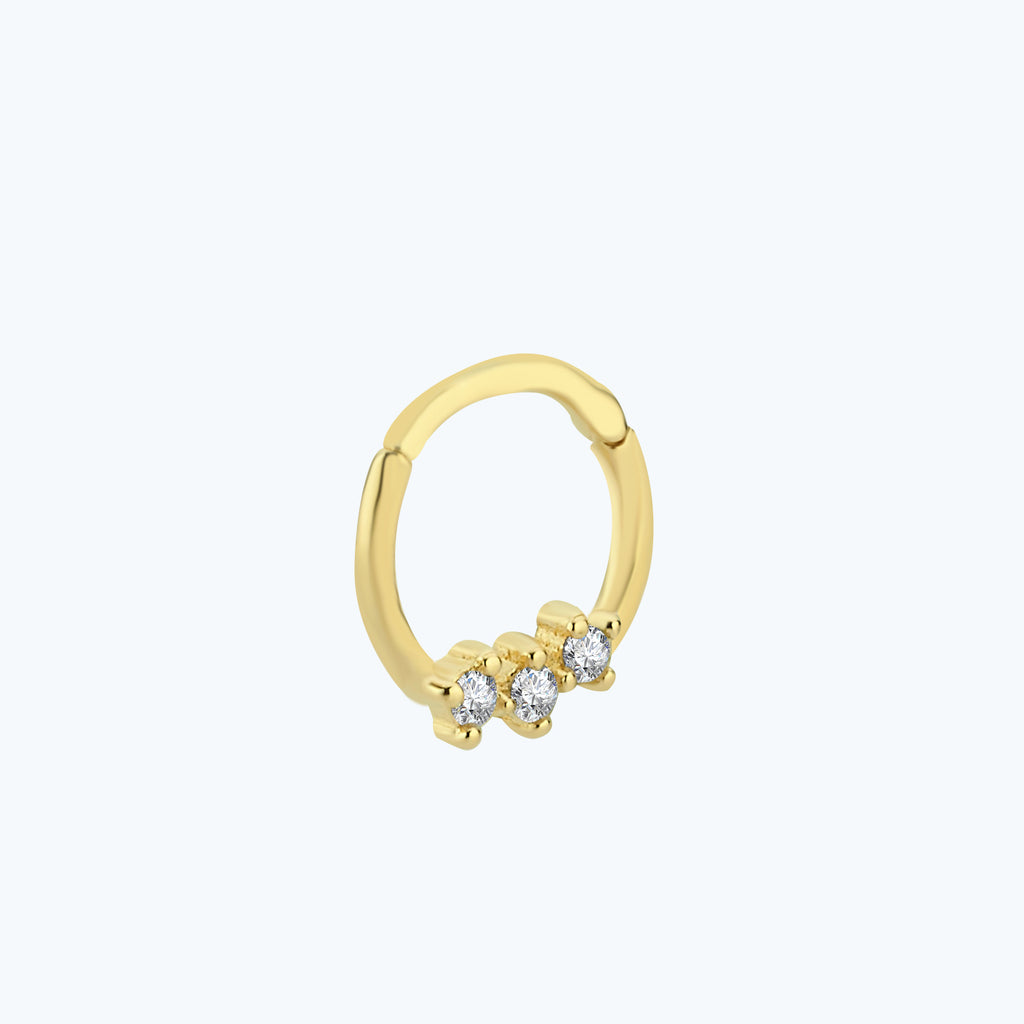 Gold Hoop Clicker Piercing