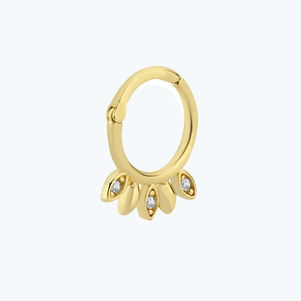 Segmentring Clicker Gold Piercing