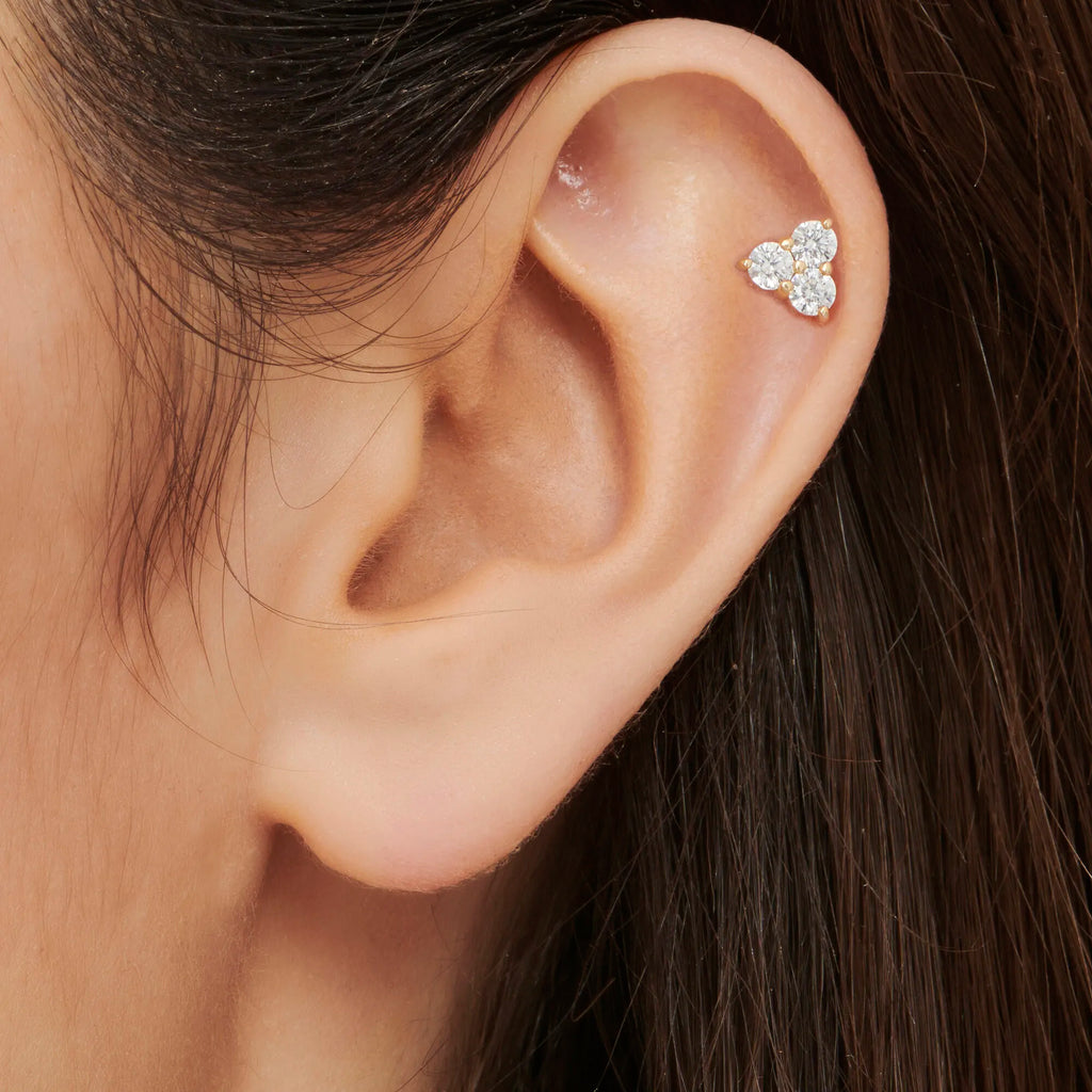 Gold Tragus Piercing