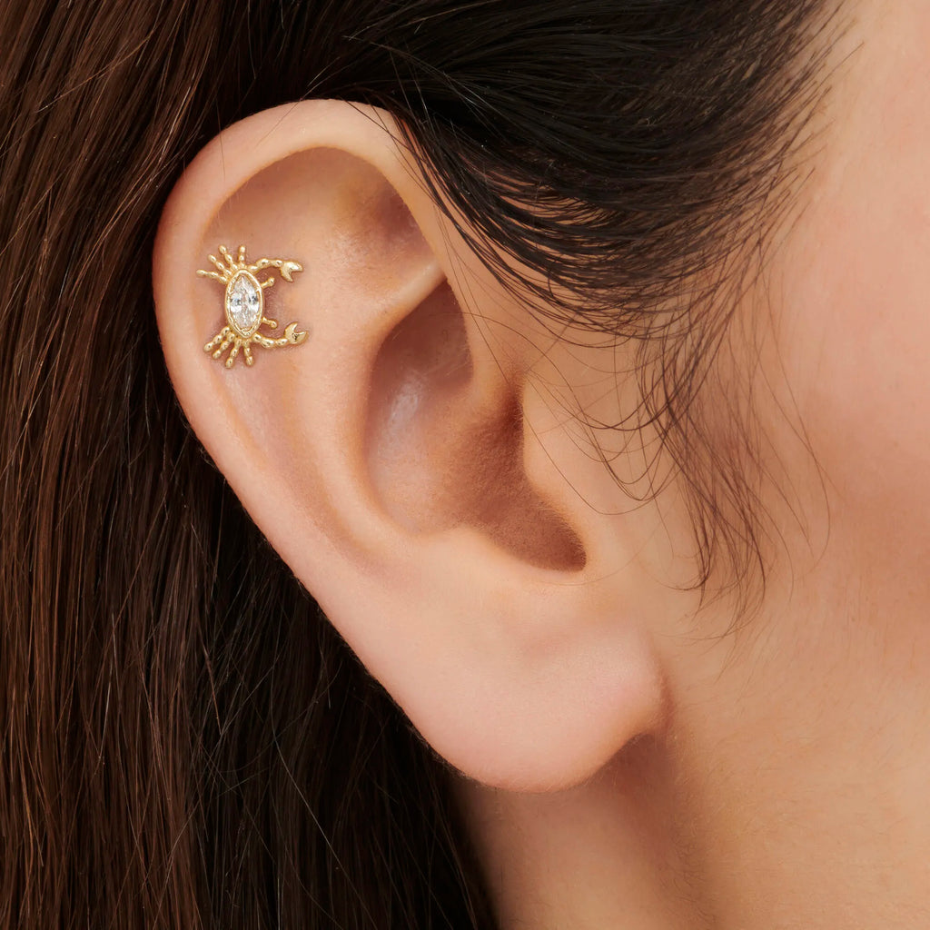 Gold Tragus Piercing