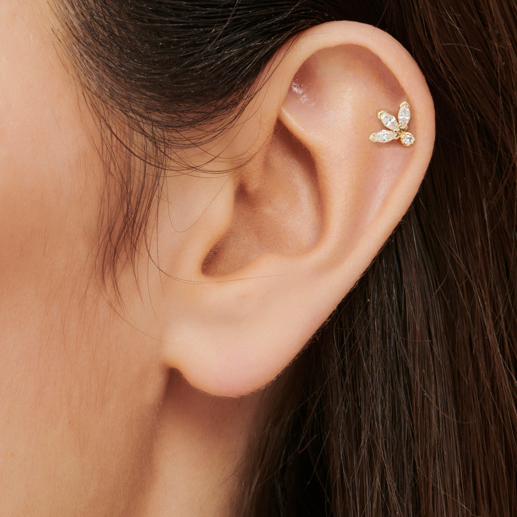 Gold Tragus Piercing