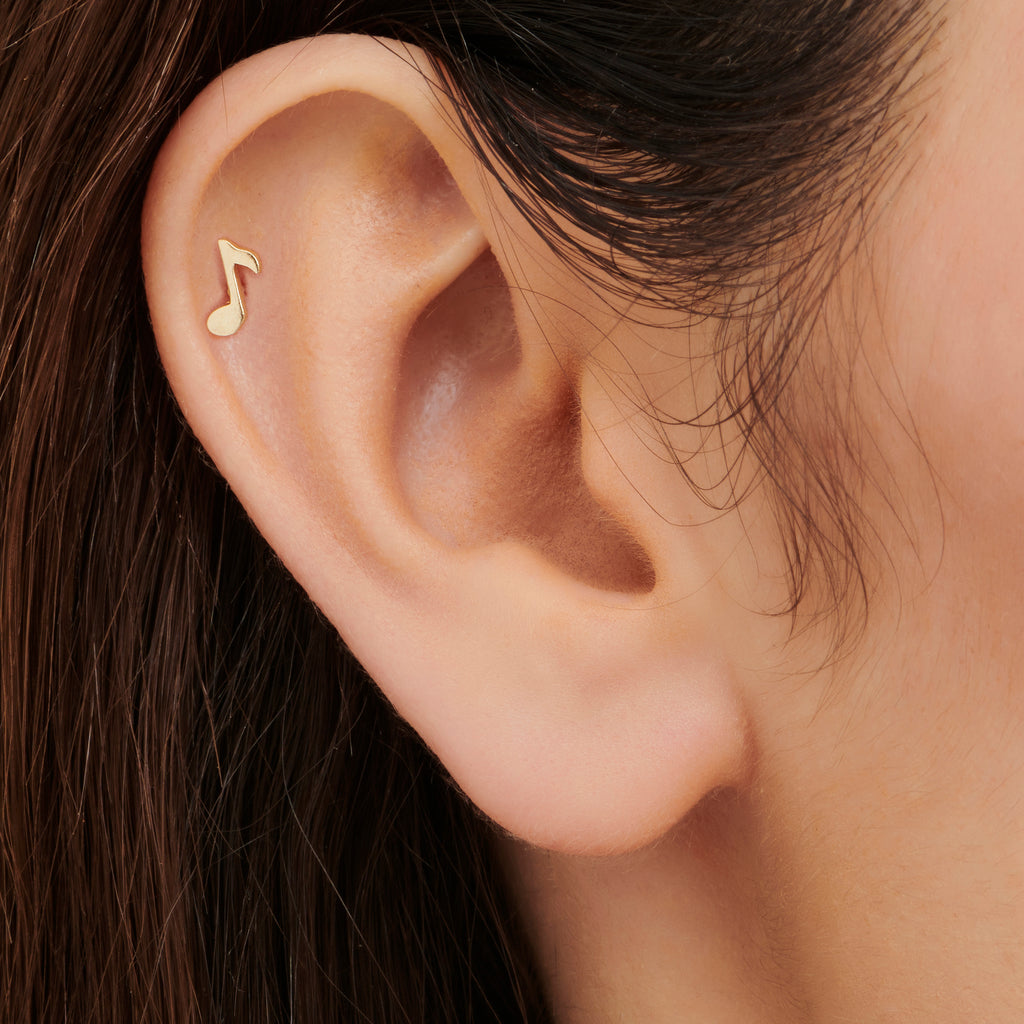 Tragus Piercing Gold