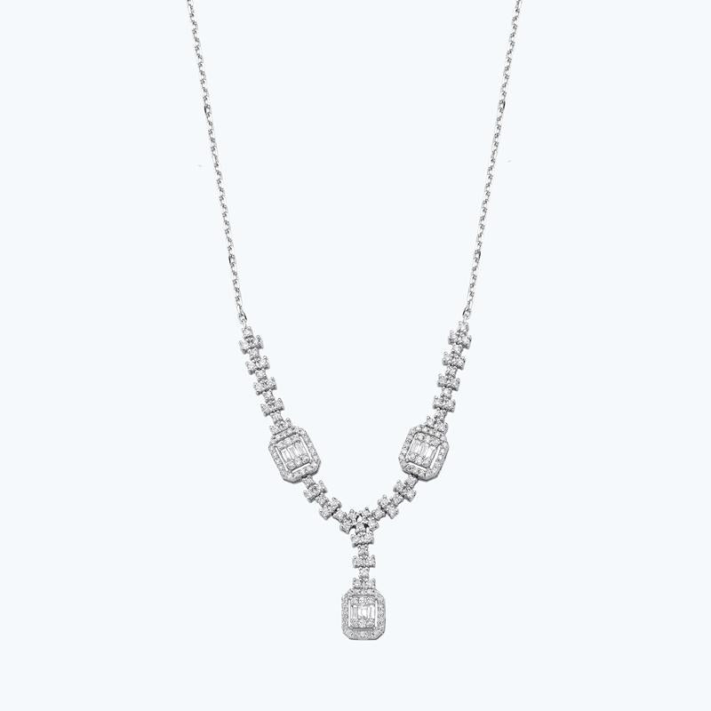 Baguette Diamond Necklace