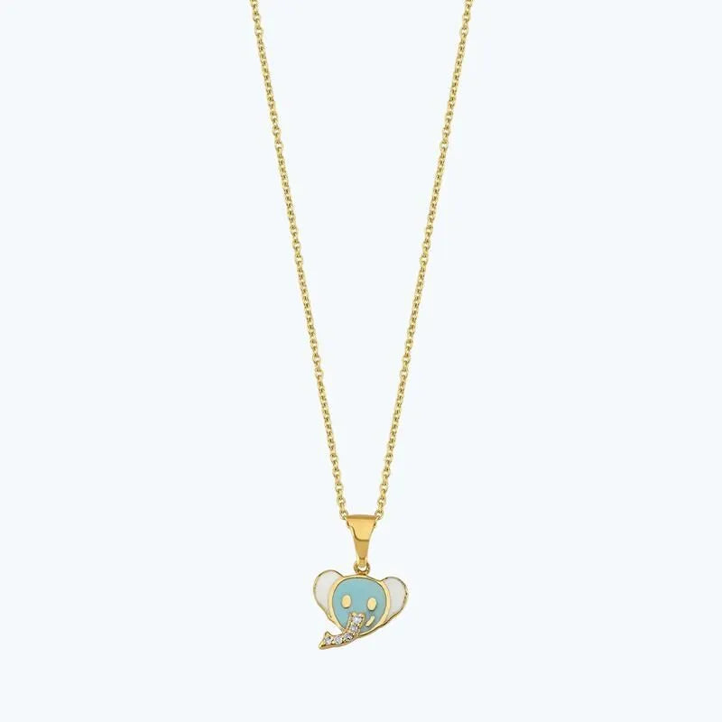 Kids Elephant Diamond Necklace