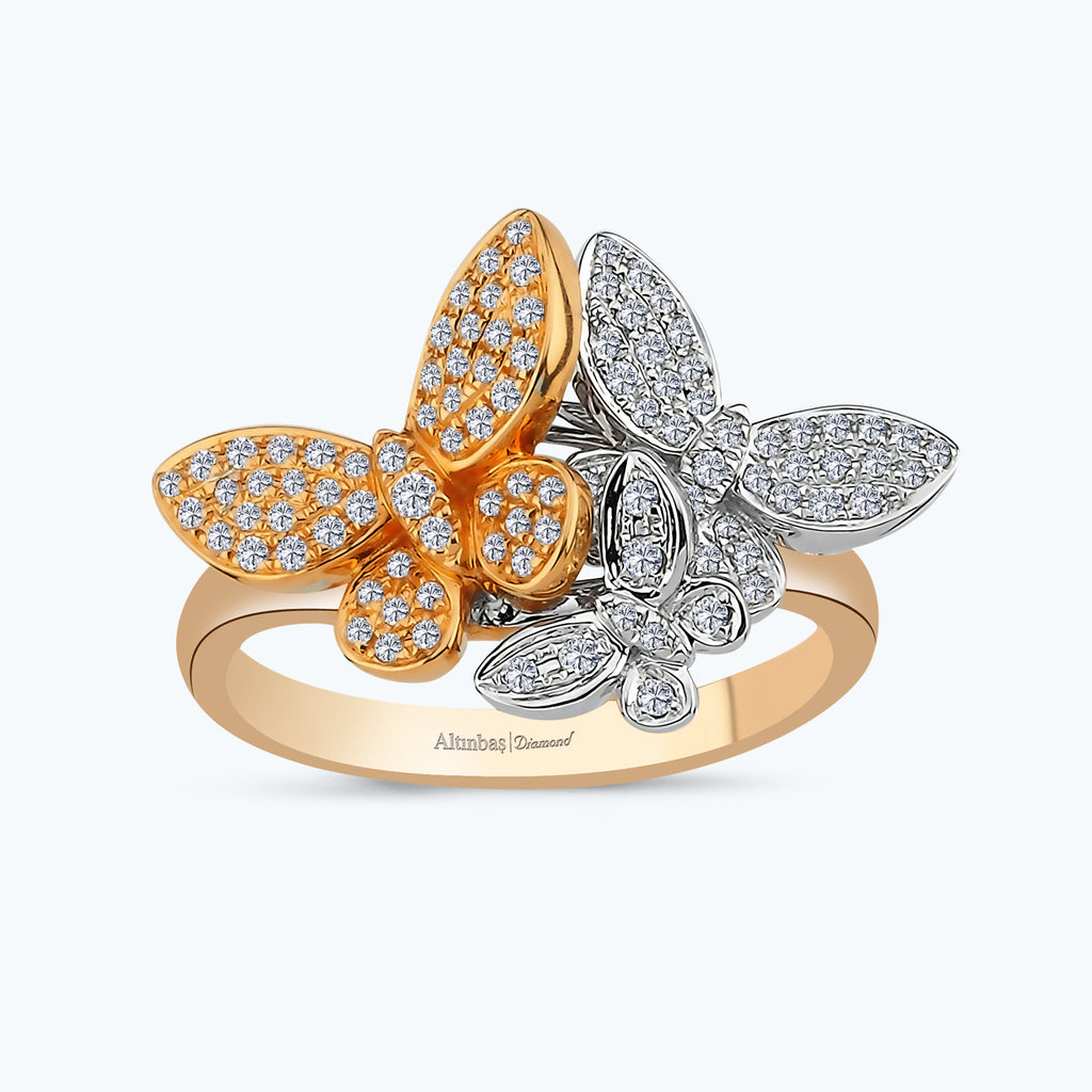 Schmetterling Diamantring