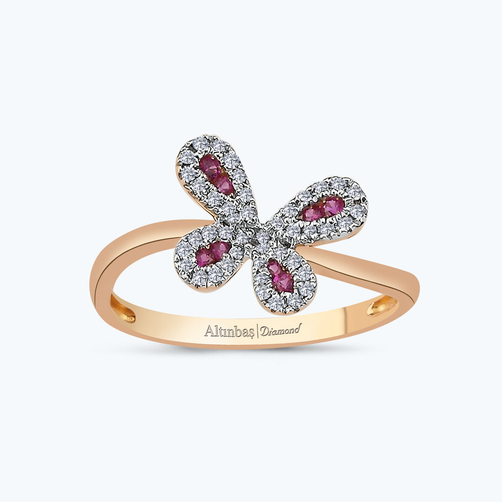 Butterfly Diamond Ring