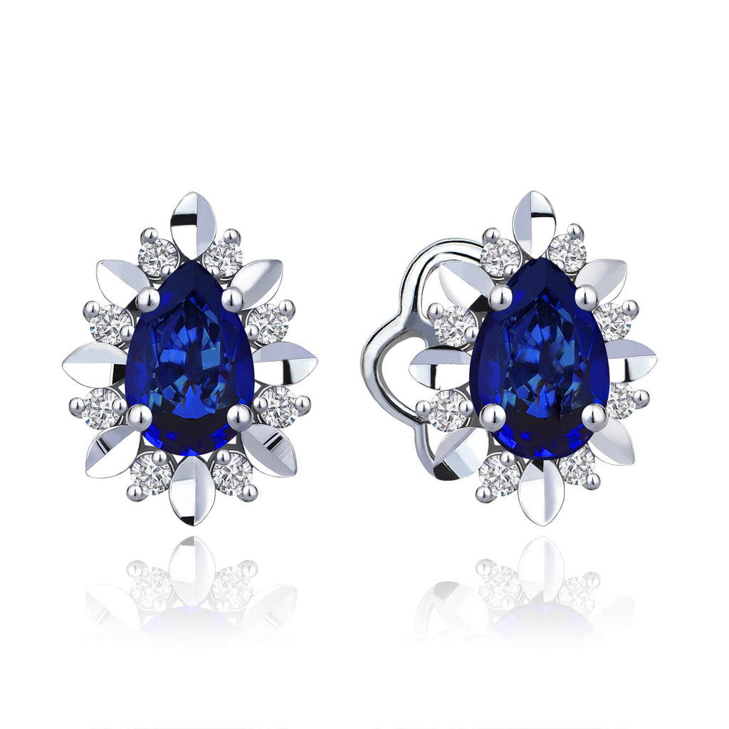 Sapphire Diamond Earrings