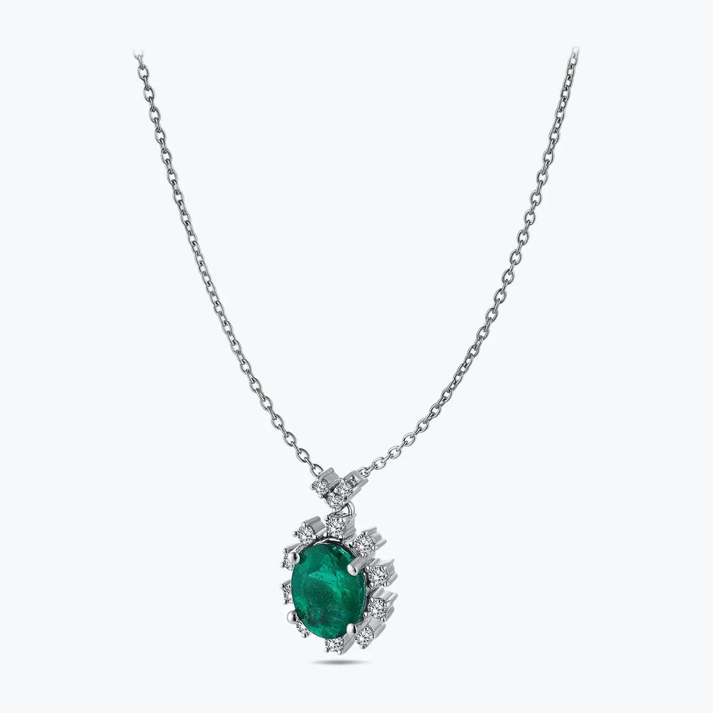 Collier Diamant Émeraude