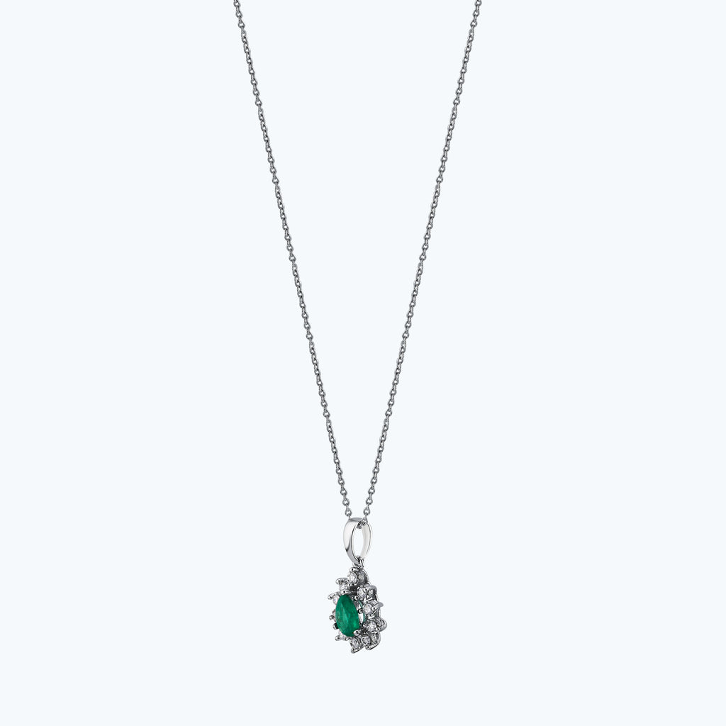 Collier Diamant Émeraude