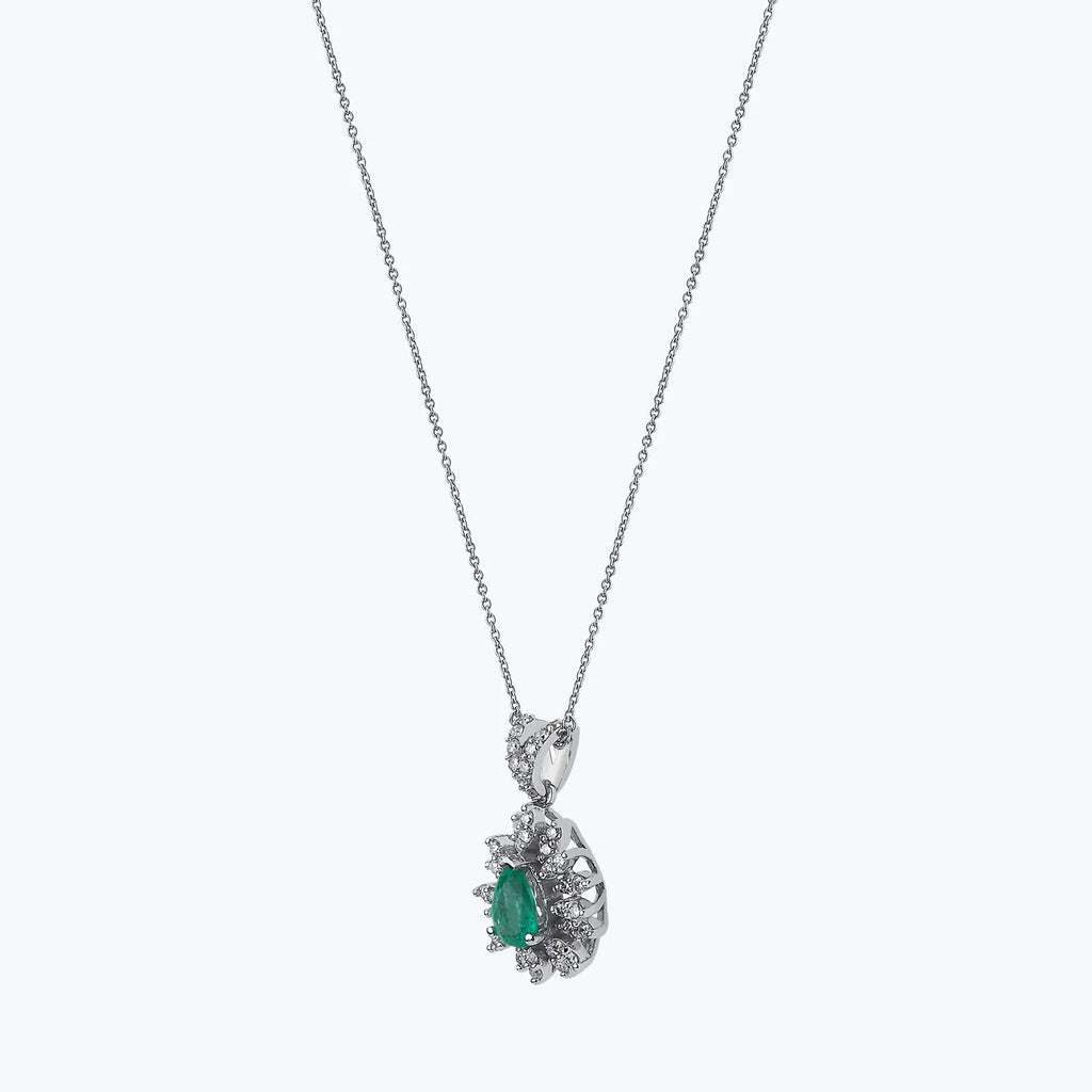 Collier Diamant Émeraude