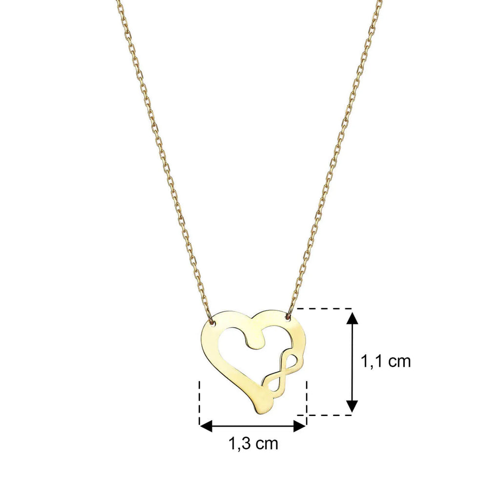 Heart Infinity Gold Necklace